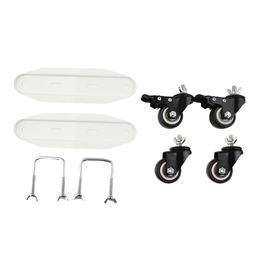 Electric Heater Pulley Bracket with 2pcs Casters Stand Designed for Hydroelectric Radiator Mobility and Stability