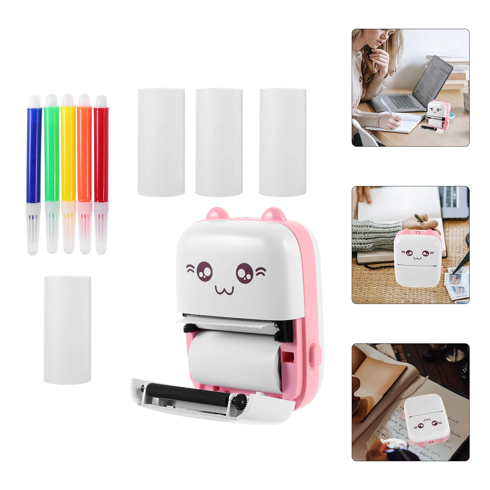 Sticker Printer Photo Wrong Question Telephone Mini Printing Machine Wireless Pocket Abs Label