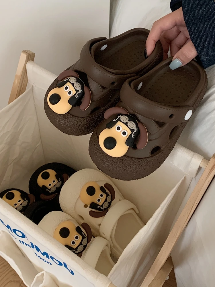 Outdoor Children's Garden Shoes Sandals Cute Beach Shoes Funny Dogs Boys And Girls Slippers Summer Fashionable Casual Hole Shoes