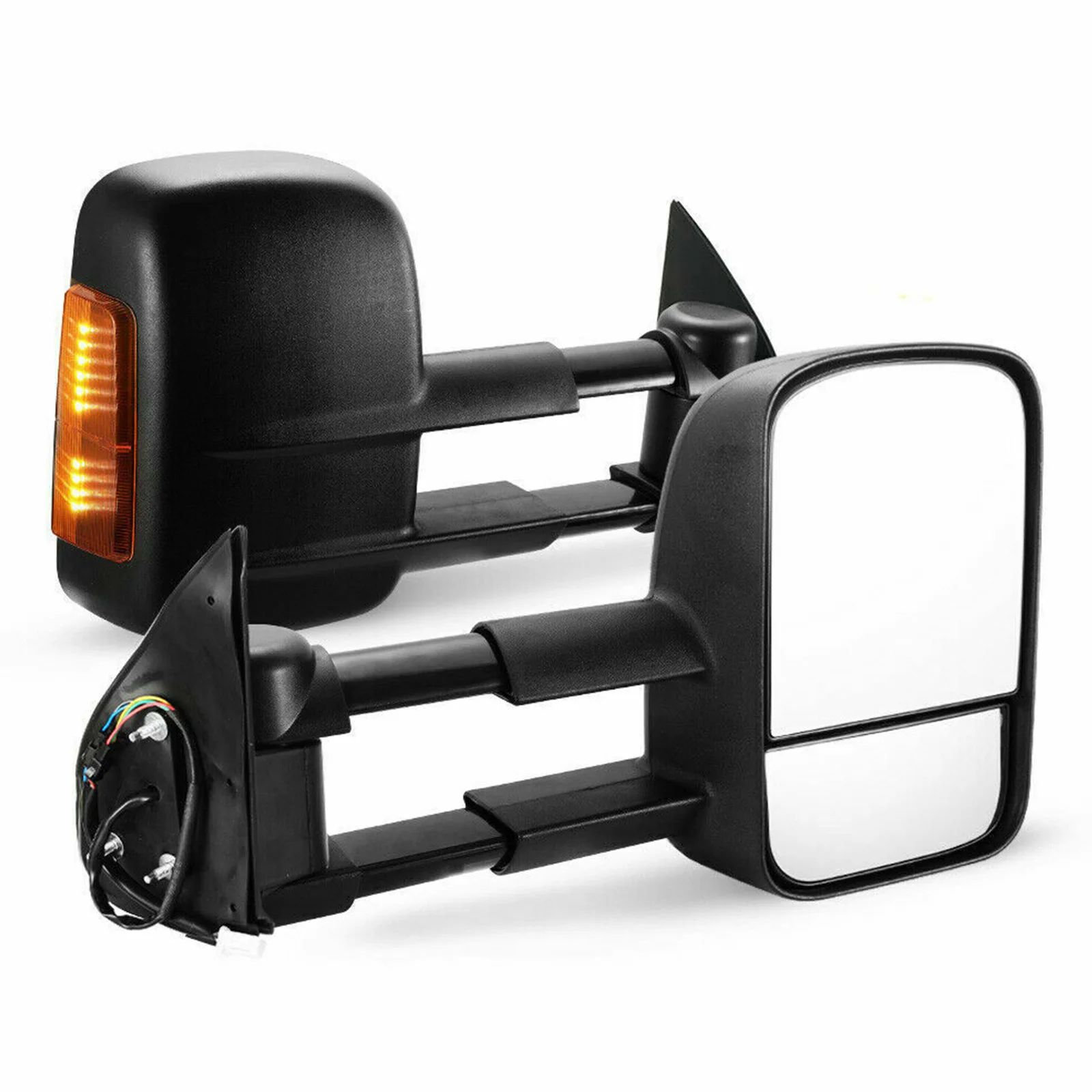 Areyourshop Pair of Extendable Caravan Trailer Mirrors for HILUX REVO 2015 2016 2017 2018 2019 2020 2021 Indicator
