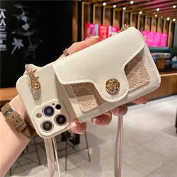 Leather Coin Purse Wallet Card Holder Case For Samsung Galaxy A05 A73 A72 A71 A70 A70S A54 A53 A52S A50 A52 M33 Cover With Strap