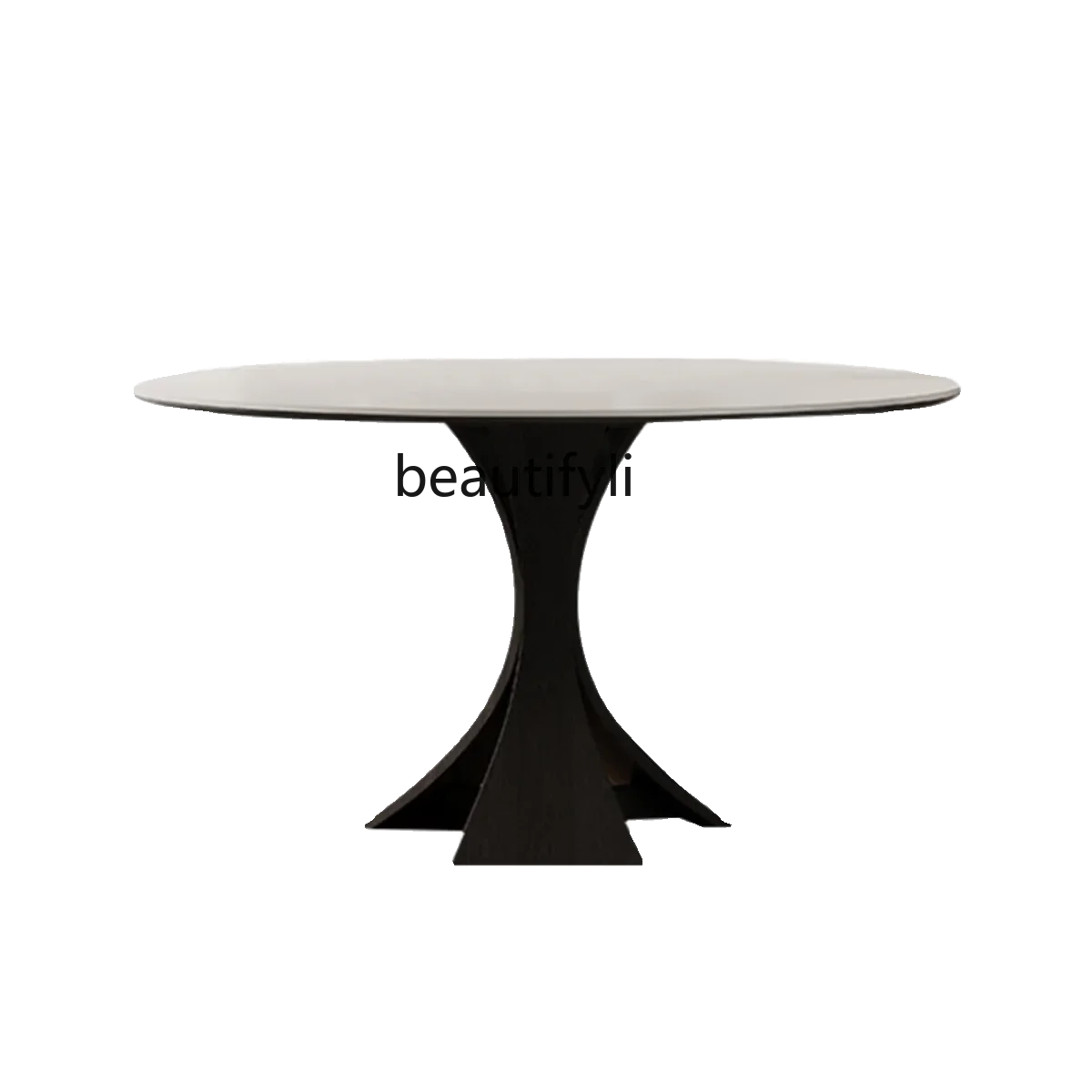 

Nordic Pure White Stone Plate Dining Table Modern Simple Home round Dining Table Conference Table