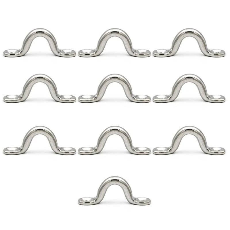 

2025 Новая 10 упаковок из нержавеющей лодки ручка ручка проволочный глазной ремешок продолговатая петля бимини