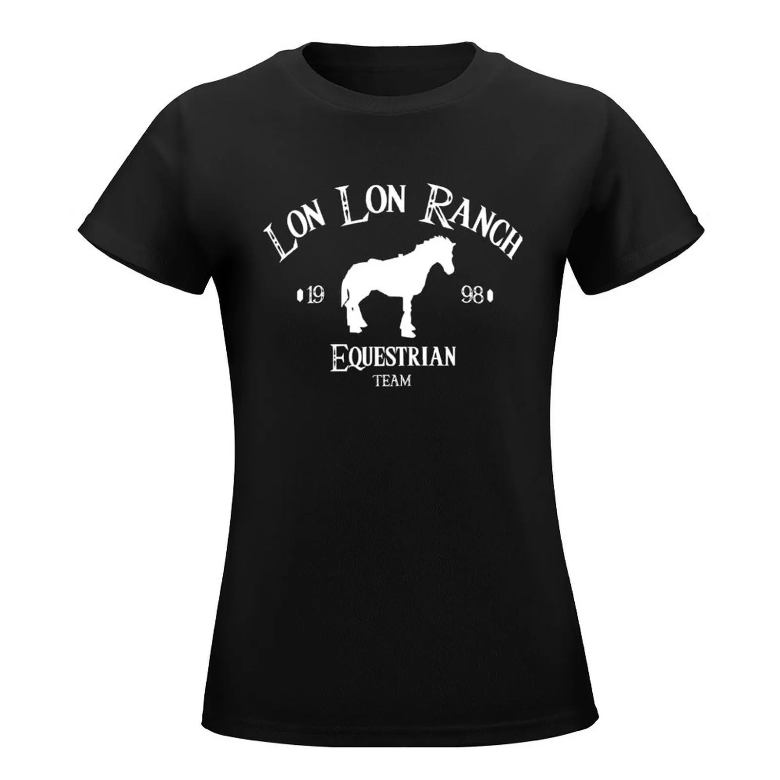 Lon-Lon Ranchs Equestrian Team T-Shirt customs design your own plain cat shirts for Women