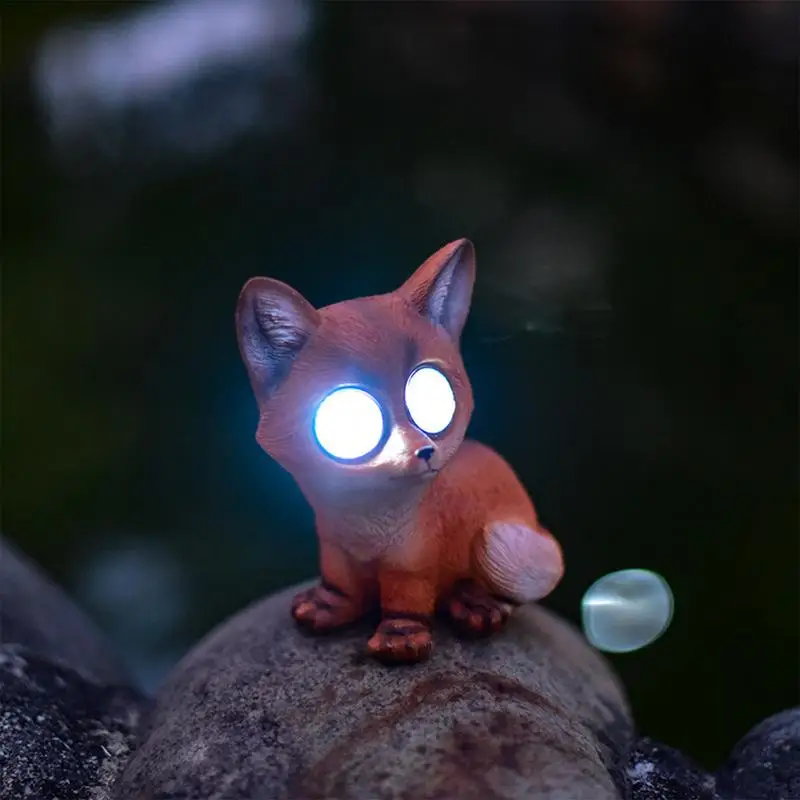 Solar Animal Garden Statues Solar Powered Outdoor Figurine Light Statues Solar Operated Outdoor Animal Sculptures For Patio