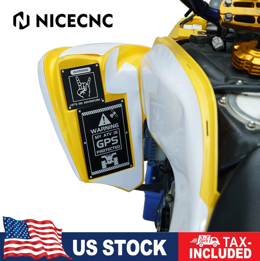 

(Склад в США) NICECNC Fender Предупреждающие пластины, значки, наклейки, наклейки для Yamaha YFZ450R YFZ450 Raptor 700 700R, аксессуары для квадроциклов