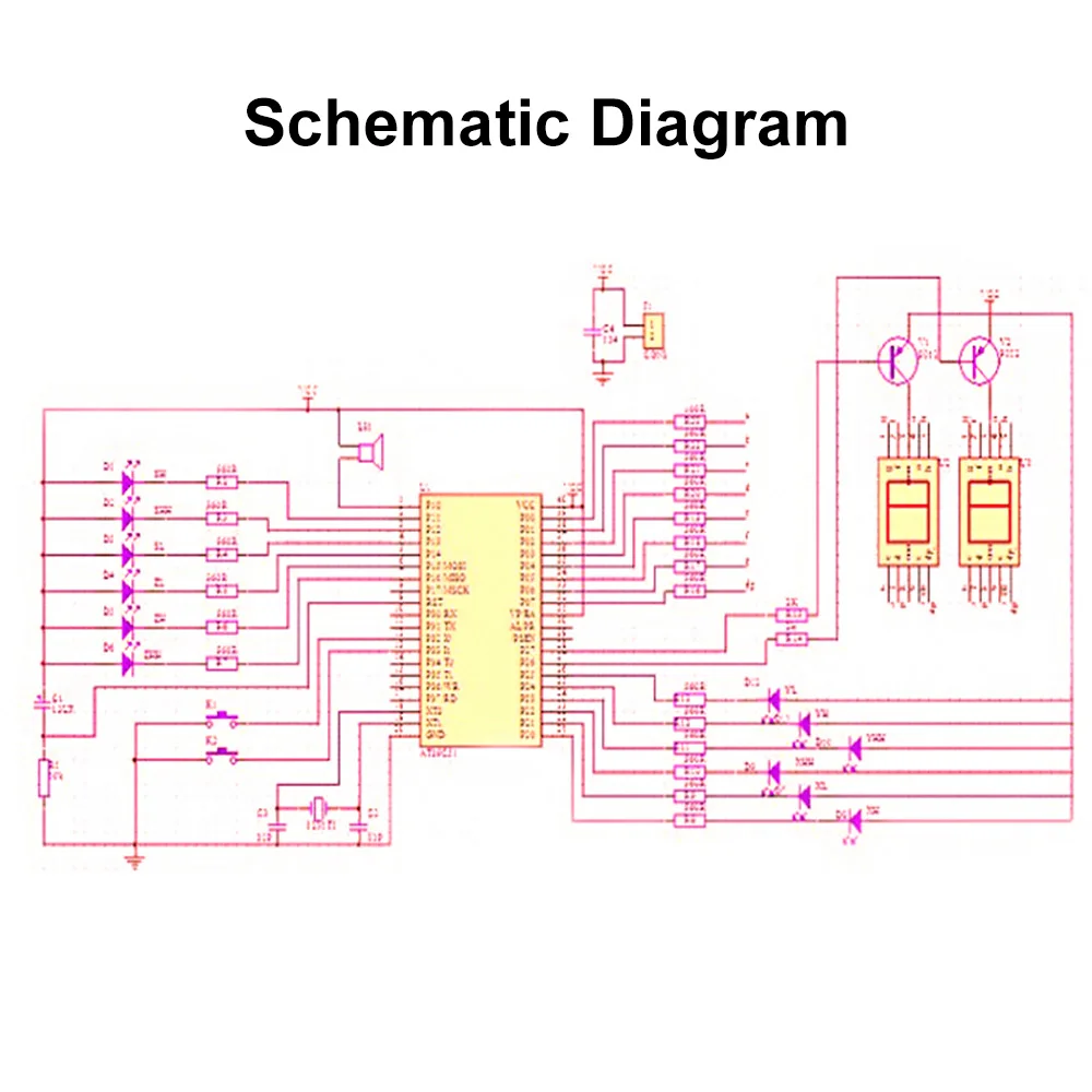 51 Single-Chip Microcomputer Traffic Light Controller Electronic DIY Kit DC5V Training Contest Signal Light DIY Assembly Parts