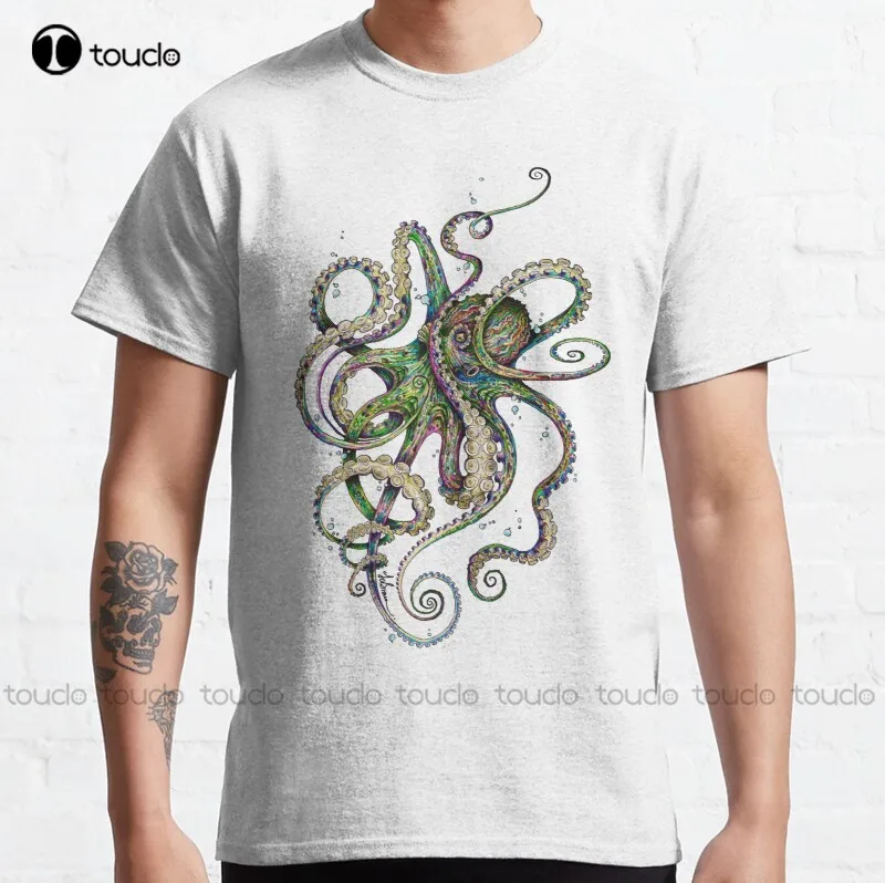 

New Octopsychedelia Classic T-Shirt Kids White Tshirt Cotton Tee S-5Xl