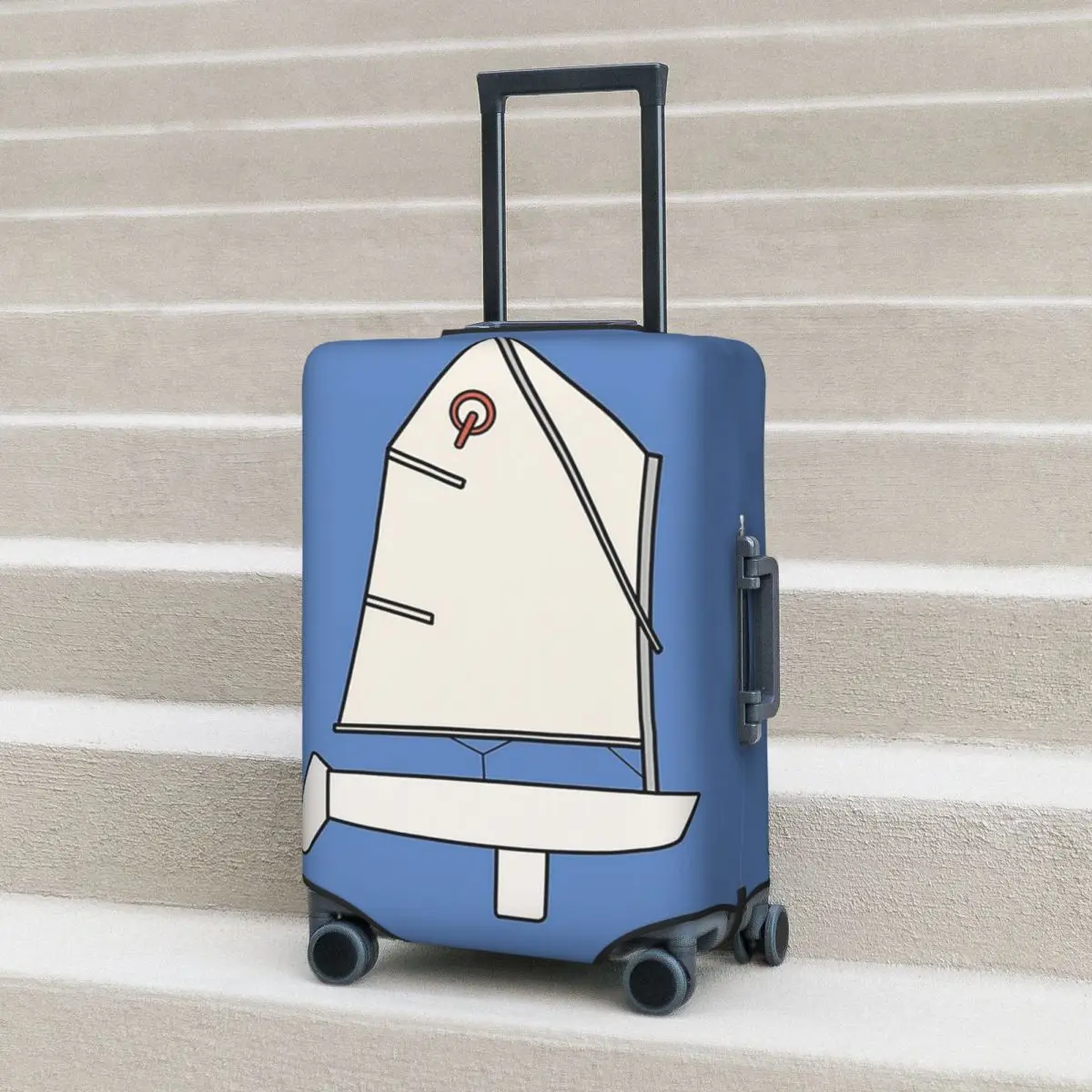 

Optimist Sailboat Suitcase Cover Protection Elastic Travel Luggage Protector Covers for 18-32 Inch
