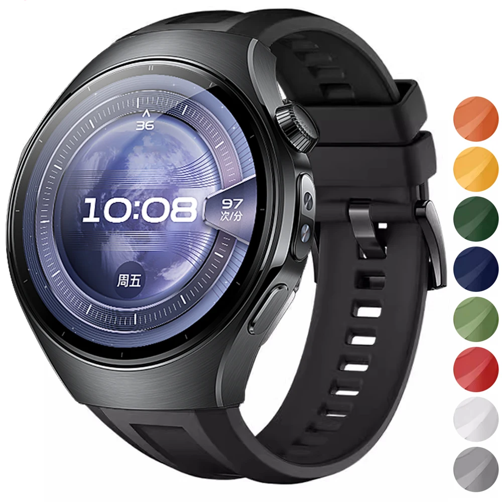 Silicone Strap For Huawei Watch 5 46mm Soft Sports Band 22mm WristBand For Huawei Watch 5/4/4Pro/3/3Pro Smart Watch Bracelet