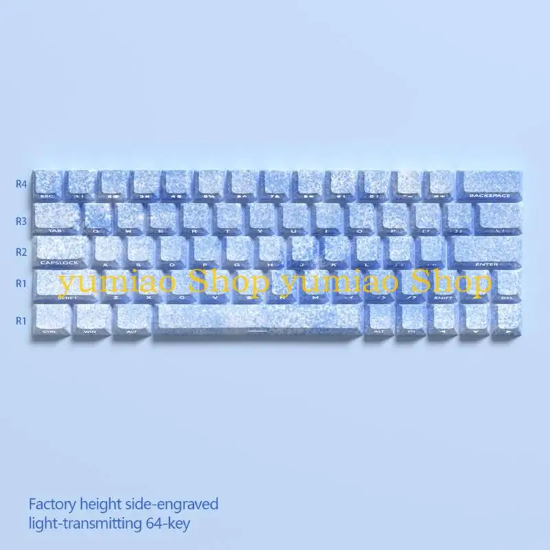 587B 64/74Key Original Profile Keycaps Side Print Backlit Keycap for 61/64/68