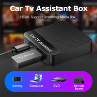 2024 New Car TV Assistant Box for Wired CarPlay Cars 2.4G+5GHz WiFi BT5.0 Support HDMl Multimedia Adapter Wireless CarPlay