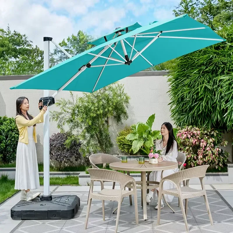 Waterproof Hanging Cantilever Garden Sun Parasol Aluminum Outdoor Beach Patio Umbrella for Restaurant Dining Events