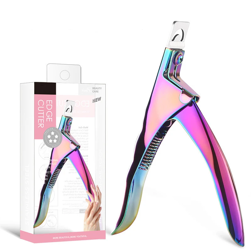 Stainless Steel Flat Cut French U-shaped Nail Clippers To Extend False Tips Manicure Nail Clippers Nail Tools