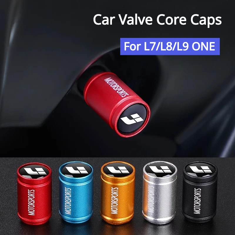 

For Li Lixiang L7 L8 L9 ONE 2022 2023 Car Wheel Tire Air Valve Core Caps Aluminum alloy Accessories for lixiang