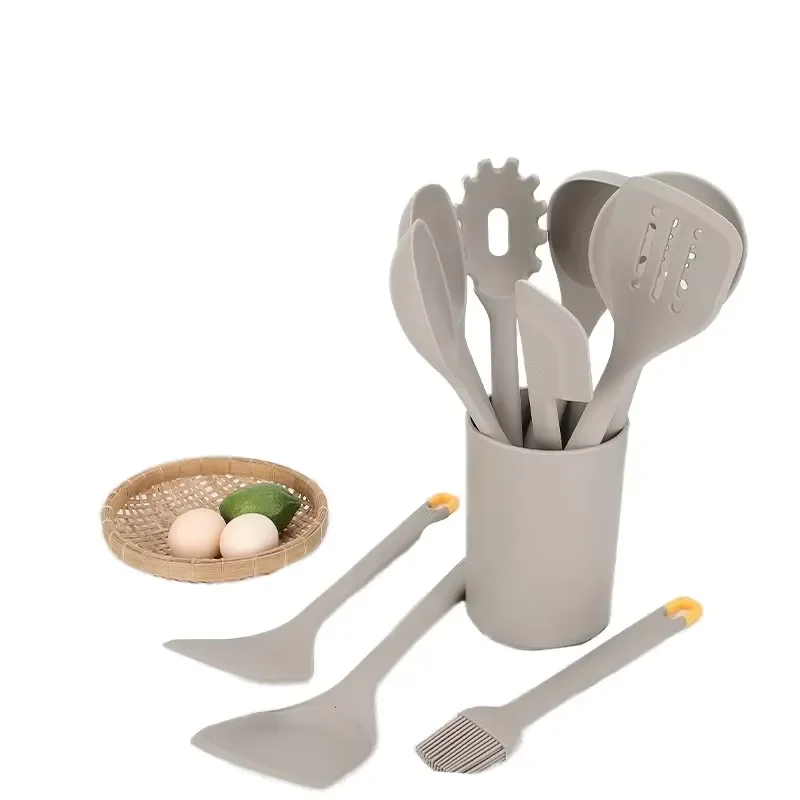 Factory direct sales high temperature food grade silicone environmentally friendly kitchen utensils set 11-piece set can only