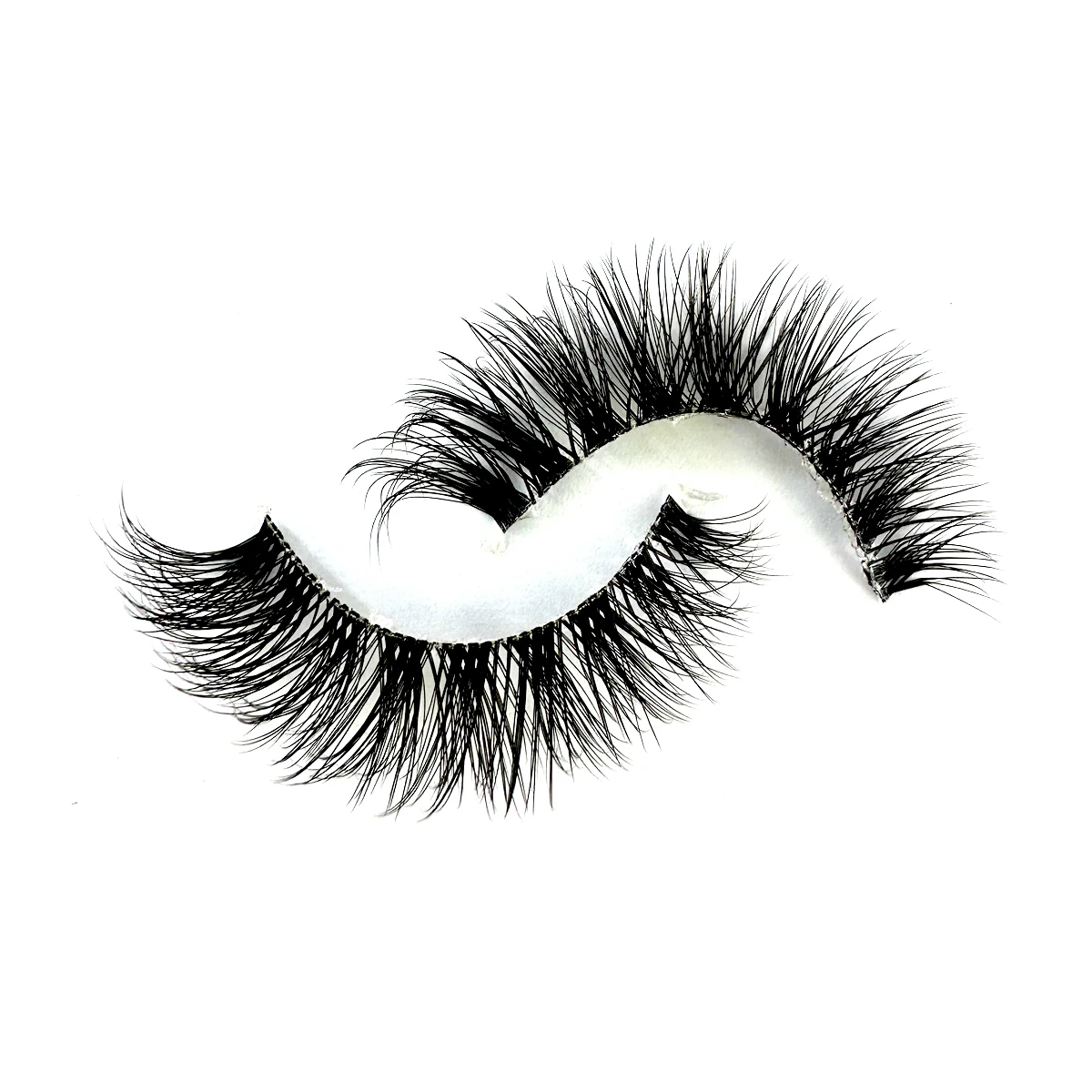 New 10pairs 3D Mink Eyelashes Invisible Band Lash Extension Natural False Eyelashes Cross Cluster Fairy Big Eye Long Fake Lashes