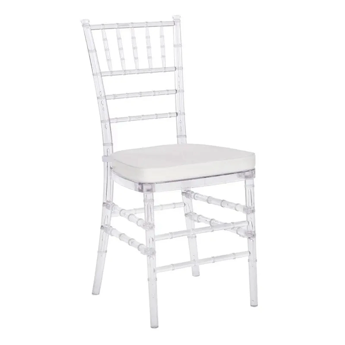 24pcs)Acrylic Transparent Crown Chiavari Crystal Dining Chairs for Wedding