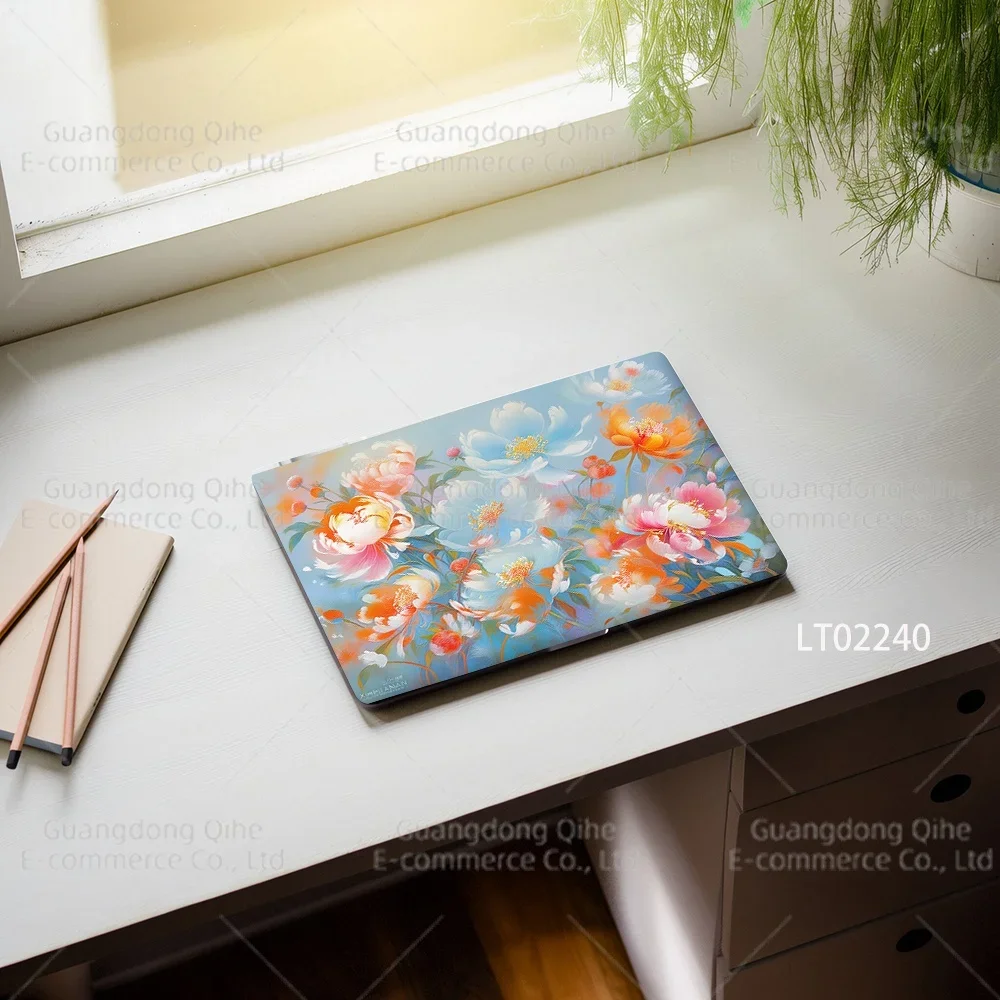 2 Pieces Comic Cool Character Laptop Stickers Waterproof PVC Decals for MacBook Notebook Cute Aesthetic Floral Skin Decor