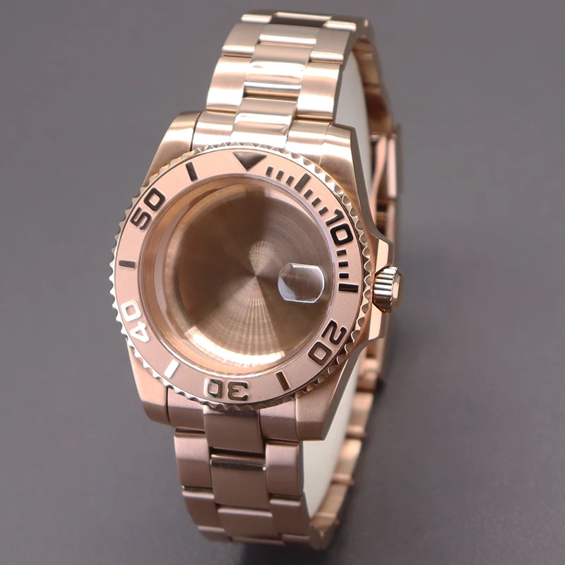 

Rose Gold 40mm Watch Case Set 20mm Bracelet Parts For NH34 NH35 NH36 NH38 ETA 2824 Miyota 8215 Movement 28.5 Dial Yacht-Master