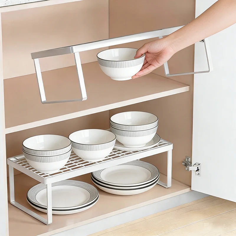 34-50CM Carbon Steel Kitchen Dish Drying Rack Over Sink Bowl Tableware Utensils Cup Storage Holder Cabinet Cutlery Drainer Shelf