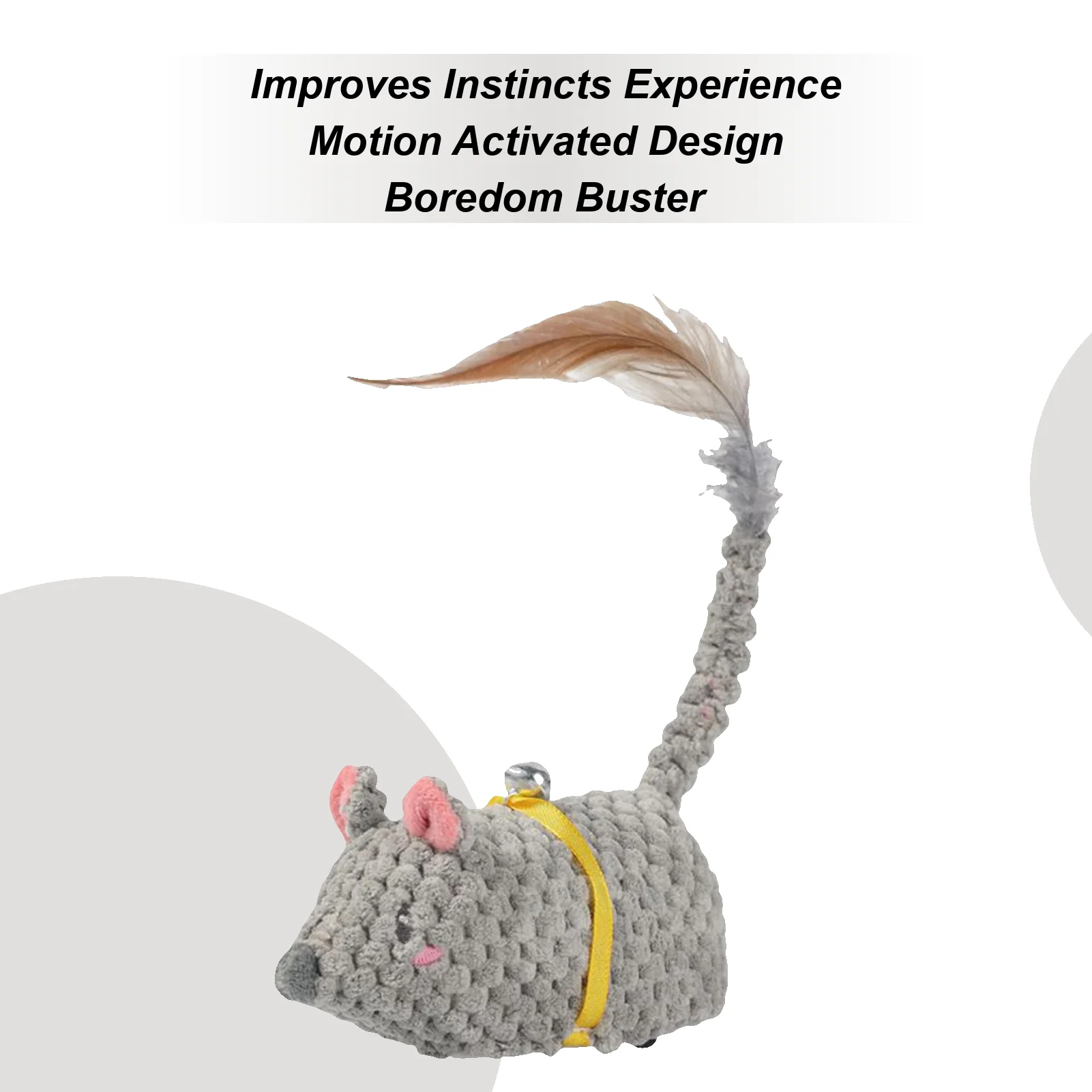 

Interactive Cat Toy Mice Interactive Electric Moving Animal Toys Kitten Boredom Exerciser Rechargeable Exercise Game Motion