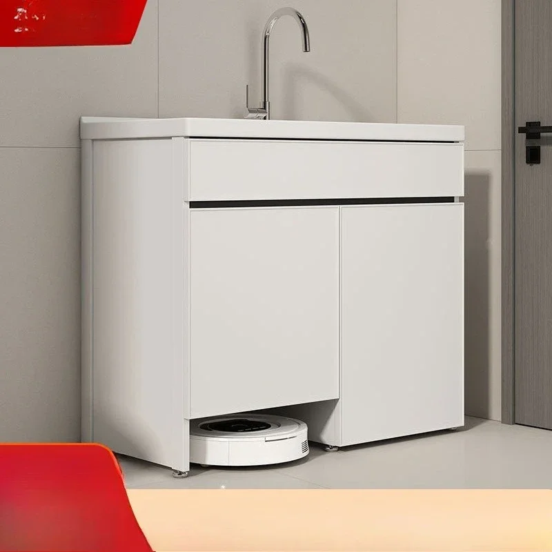 Space aluminum smart mirror cabinet bathroom separate toilet storage storage combination wall-mounted with light