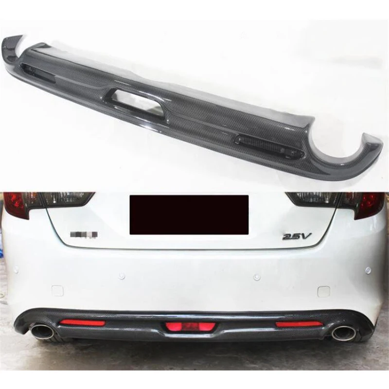 For Rear Bumper Diffuser Lip Splitter Toyota MARK X ABS Carbon Fiber REIZ Refit Accessories Black Body Kit 2013 2014 2015