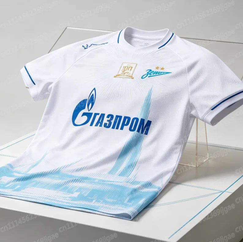 Zenit, St. Petersburg, Russland Fußballtrikot Blaues Fußball-T-Shirt Atmungsaktives Sport-Oberteil Geeignet für Fans und Familien – Detail 4