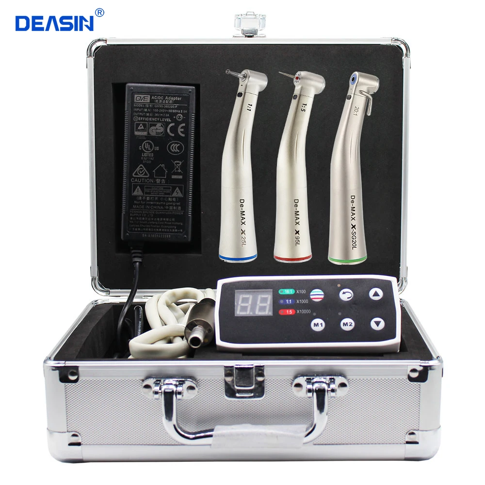 dental equipment dental micro motor kit contra angle 20:1 hand piece low speed 1:5 and 1:1 quick change handpiece