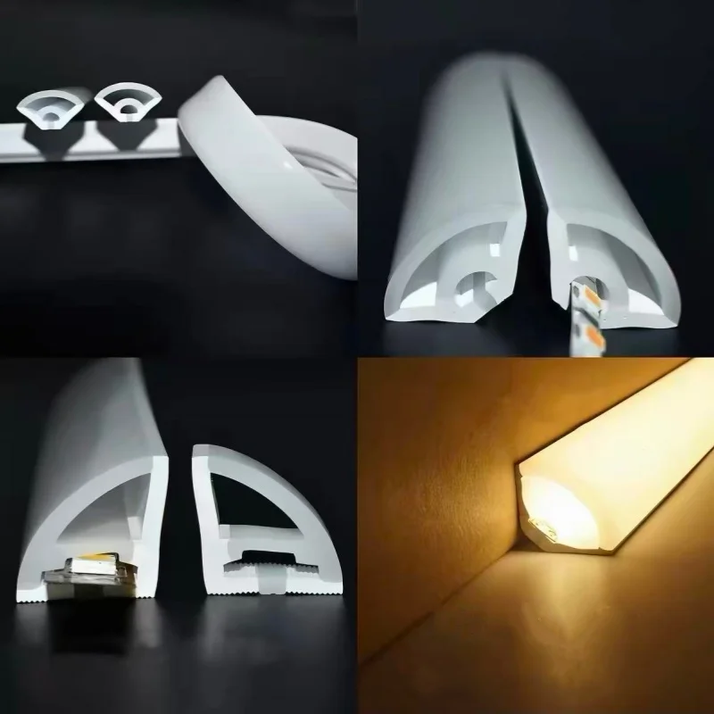 5M V-Type Led Silica Gel Neon Rope Tube Outdoor Waterproof Silicone Strip Light Flexible Linear Lamp for Wardrobe Desk Cabinet