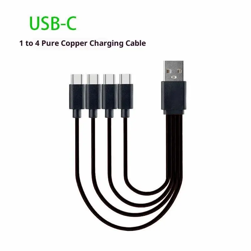 1Pcs 4 In 1 Multi-USB C Splitter Charging Cord For Huawei Tablet Laptop PC USB Type C Fast Charging Data Cables