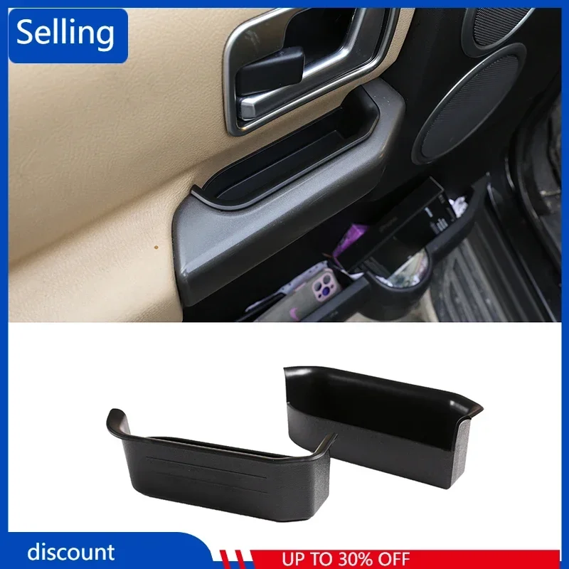 

For 04-09 Land Rover Discovery 3 ABS black Car Door Storage Box Phone Tray Modification accessories fast ship