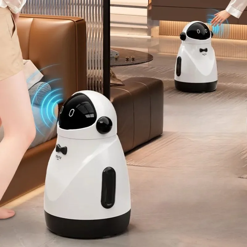 Auto Sensor Trash Can - Robotic Style Moving Smart Bin with Touchless Open, Kitchen Office Home Automatic Garbage Bin