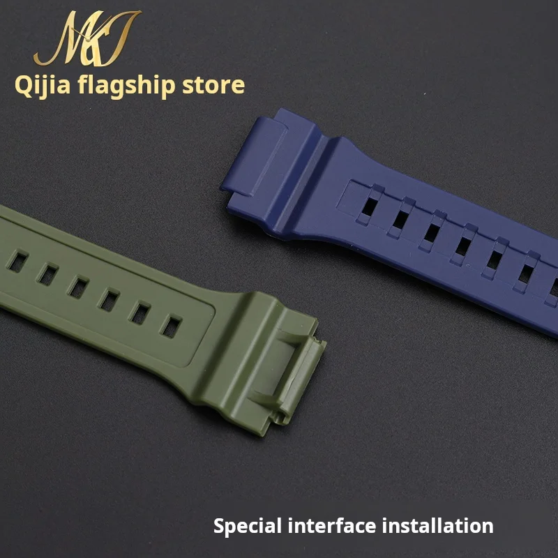 High quality Original style Silicone Watch strap For Casio MCW-200H MCW-200 Resin movement Dive watchband Men 20mm Black orange