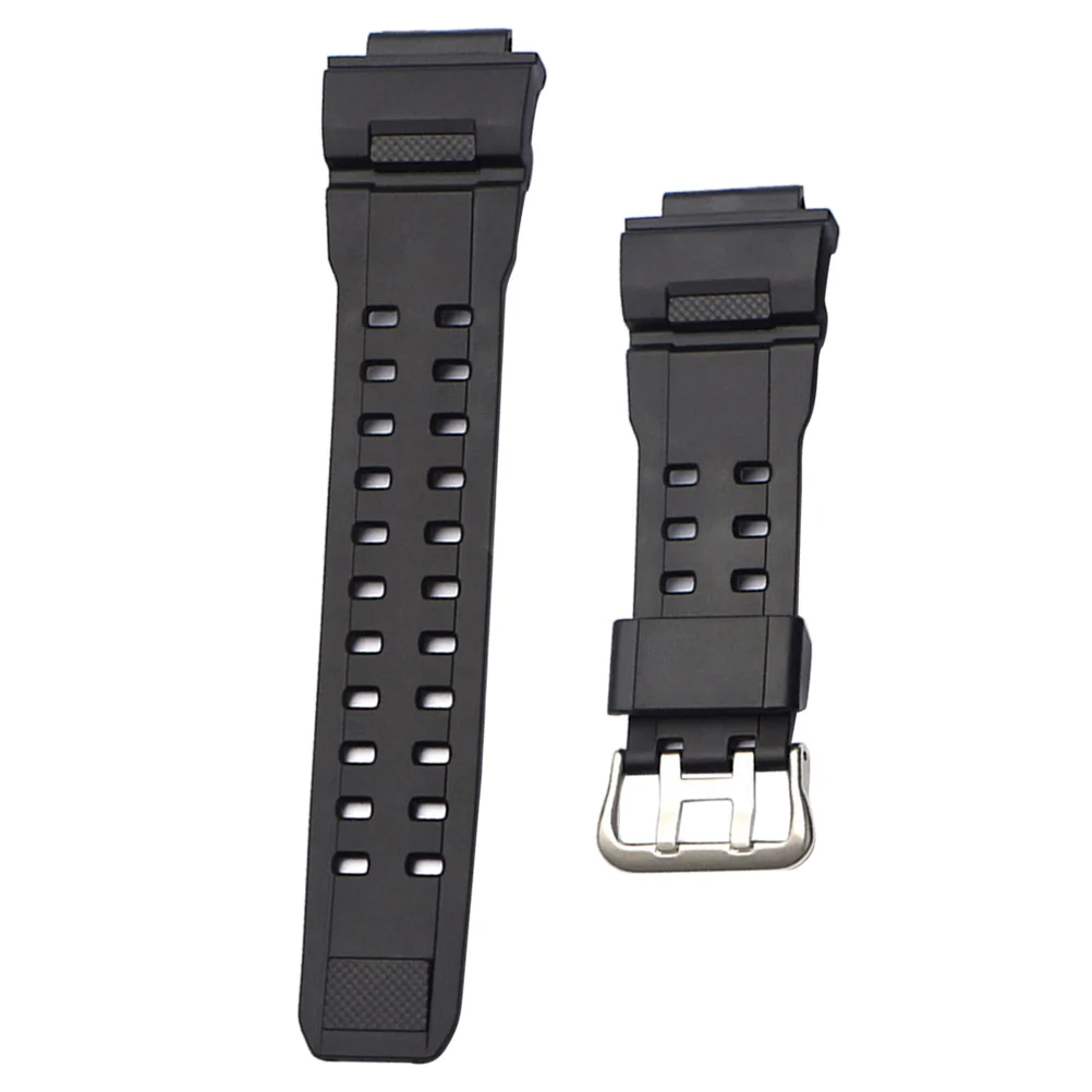 Watchstrap Black PU Watch Band Comfortable Replacement Wrist Strap for Men Women PU Watchband