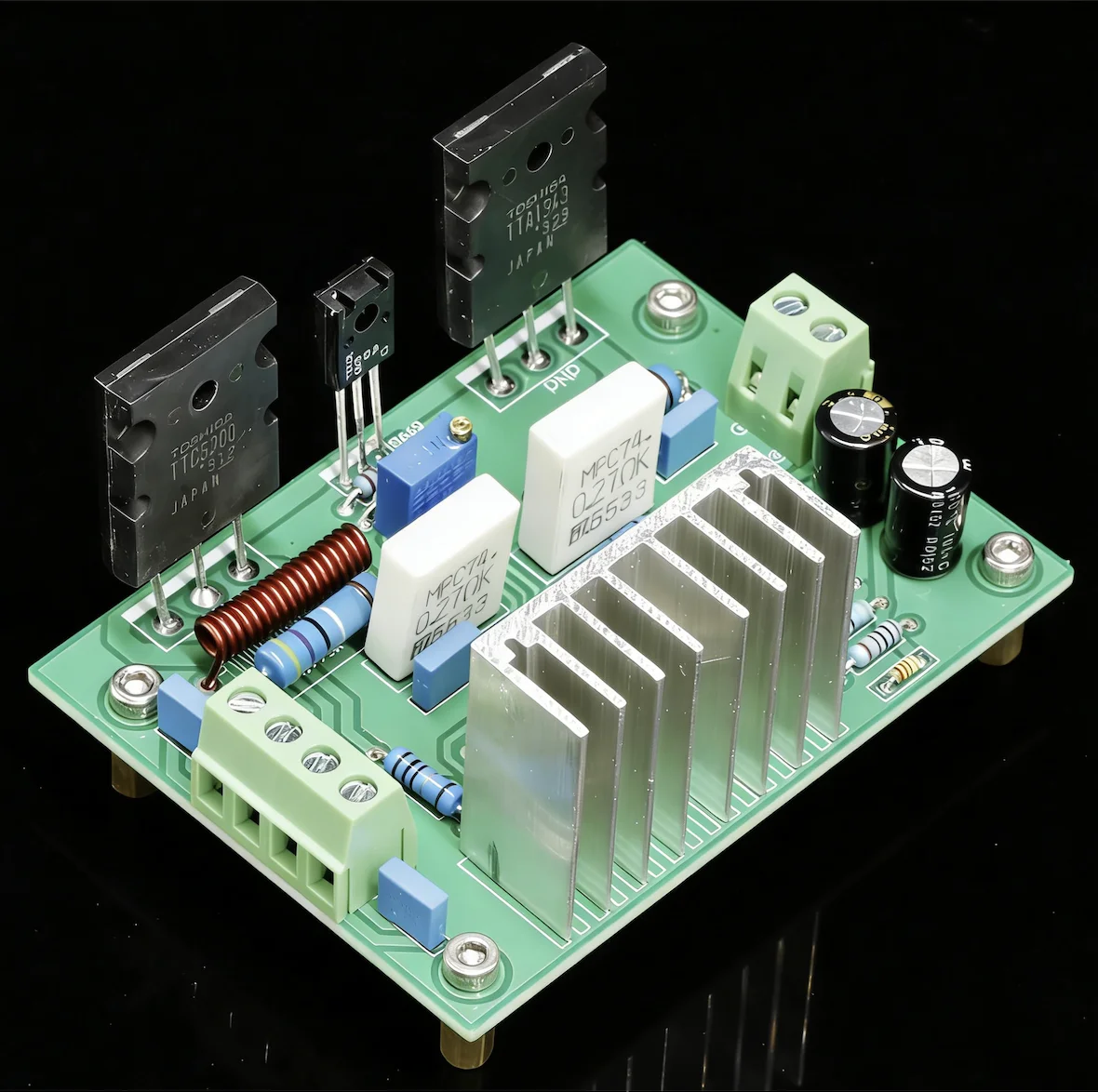 

Плата монофонического Hi-Fi усилителя мощности UPC1342V 150 Вт (с совершенно новыми высокомощными транзисторами Toshiba TTC5200/TTA1943)