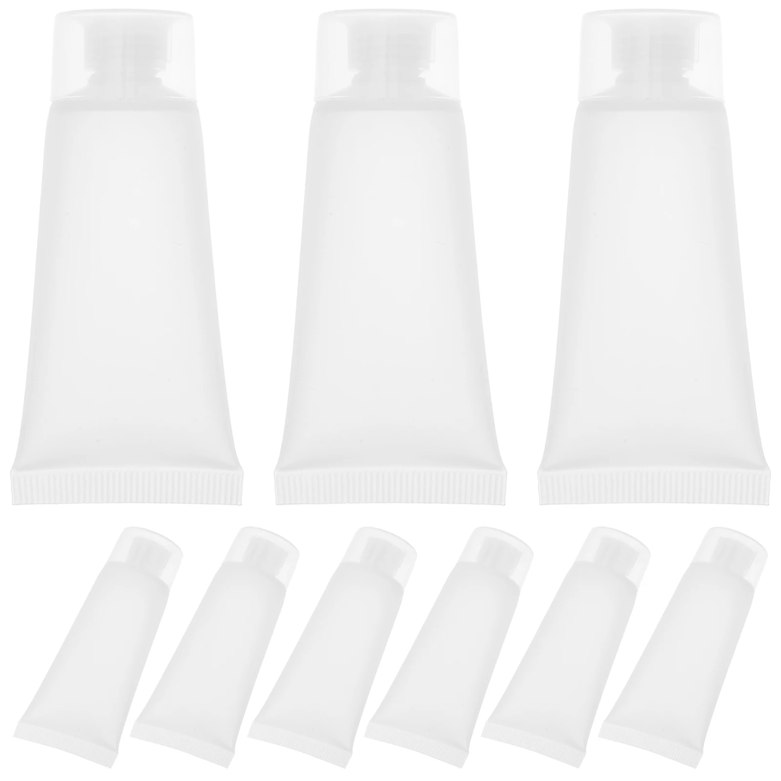 

50Pcs Refillable Travel Tubes Empty Squeeze Containers for Lotion Cream Shampoo Leakproof Screw Cap Lightweight Compact Reusable