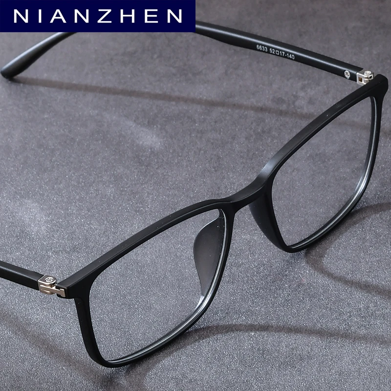 NIANZHEN TR90 Glasses Frame Men Square Brand Design Eyeglasses Women Ultralight High-Quality Retro Vintage Eyewear 6633