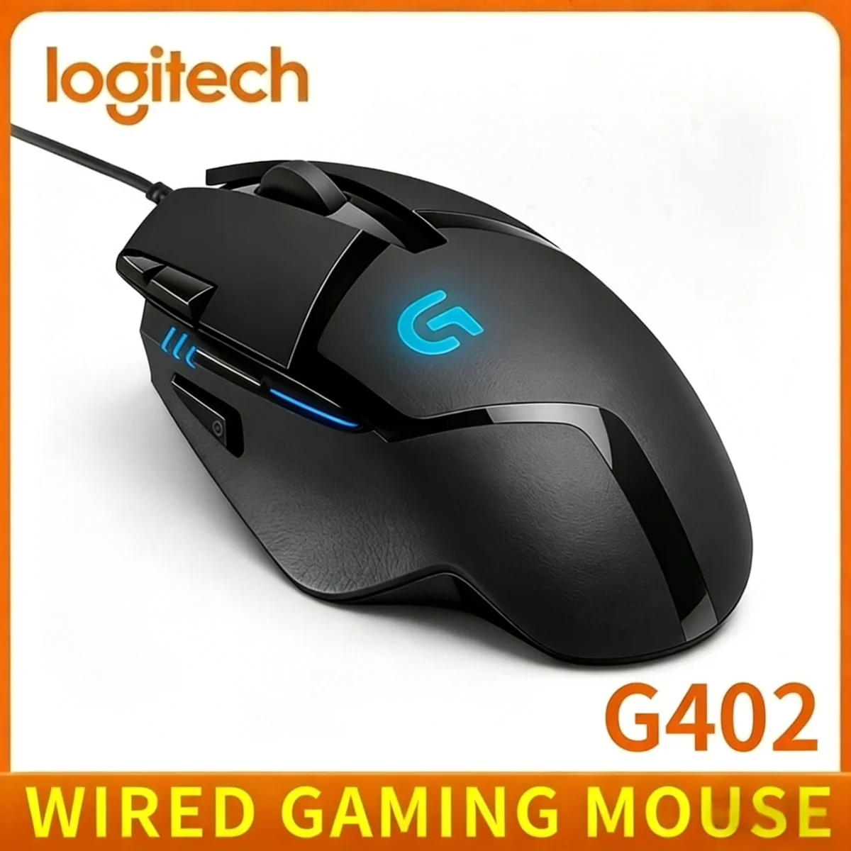 

Logitech G402 gaming mouse with 4000 DPI compatible with competitor Play 32-bit processors and 1msrate fusion engine Trip +MK200