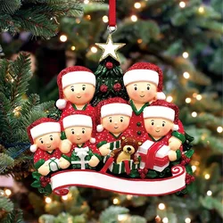 Christmas Pendant DIY Personal Family Christmas Decorations For Home 2D Acrylic Christmas Tree Hanging Ornament New Year 2026