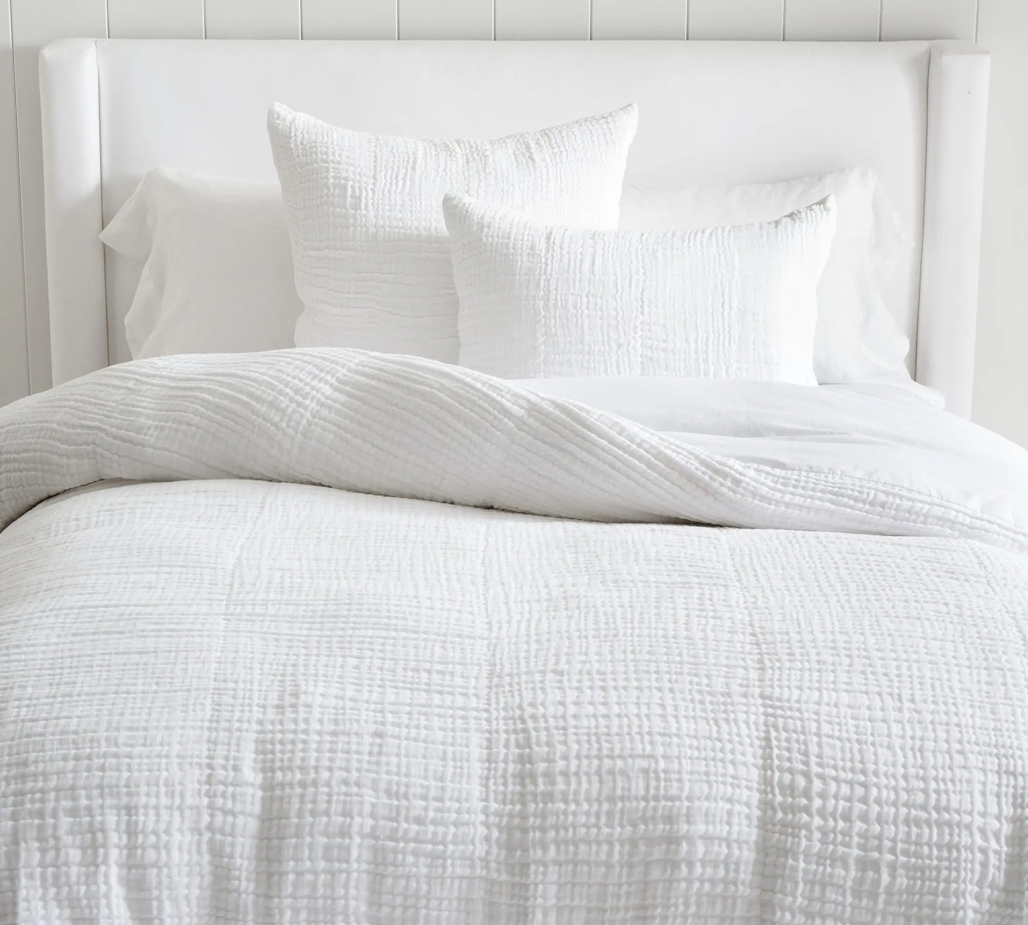 100% European Organic Cotton Yarn Quilt Cover Double High Quality Cotton Plain Weave Cotton Quilt Cover 3-piece Down Duvet
