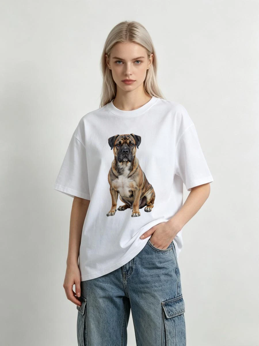 T-shirt à imprimé animal, coupe décontractée, intense, riche, polyvalent, respirant, résistant aux plis, absorbant, doux, flatteur, anti-humidité