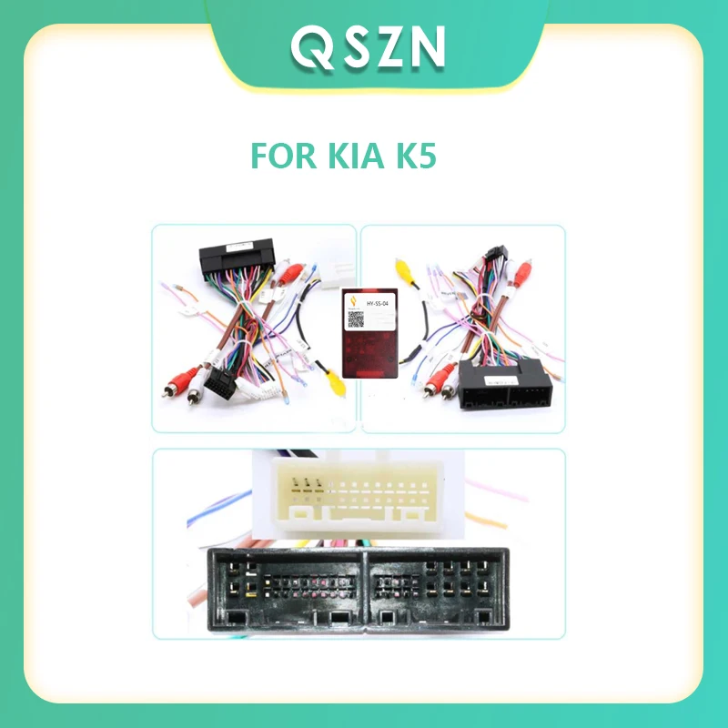 Car Radio Canbus Box Decoder HY-SS-04 For KIA K5 With power amplifier 16 PIN Wiring Harness Power Cable CAR Radio Android