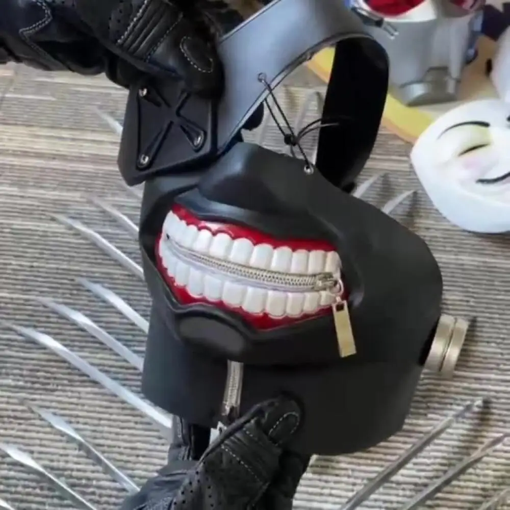 

Маска Kaneki Ken, реквизит для косплея, мужские и женские маски для Хэллоуина, 3D маски, аксессуары в стиле аниме, маска для рта на молнии, страшная маска