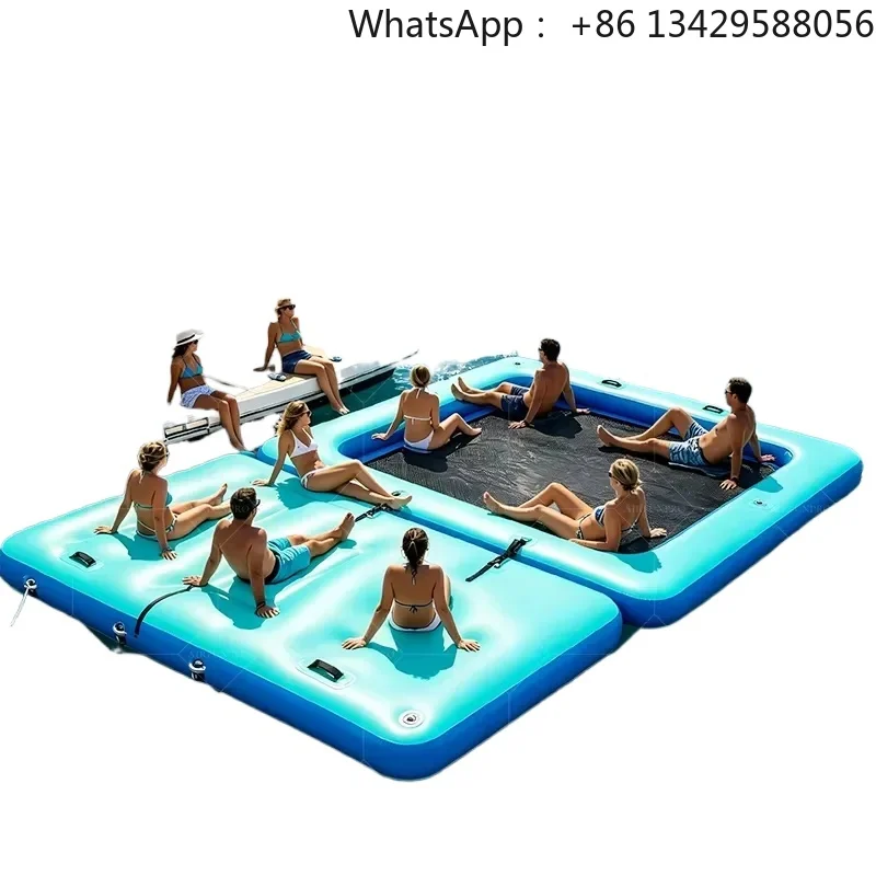 Portable Inflatable PVC Floating Swimming Deck Pool for Yachts Water Sports Jet Ski & Amusement Facilities Water Mat Floating