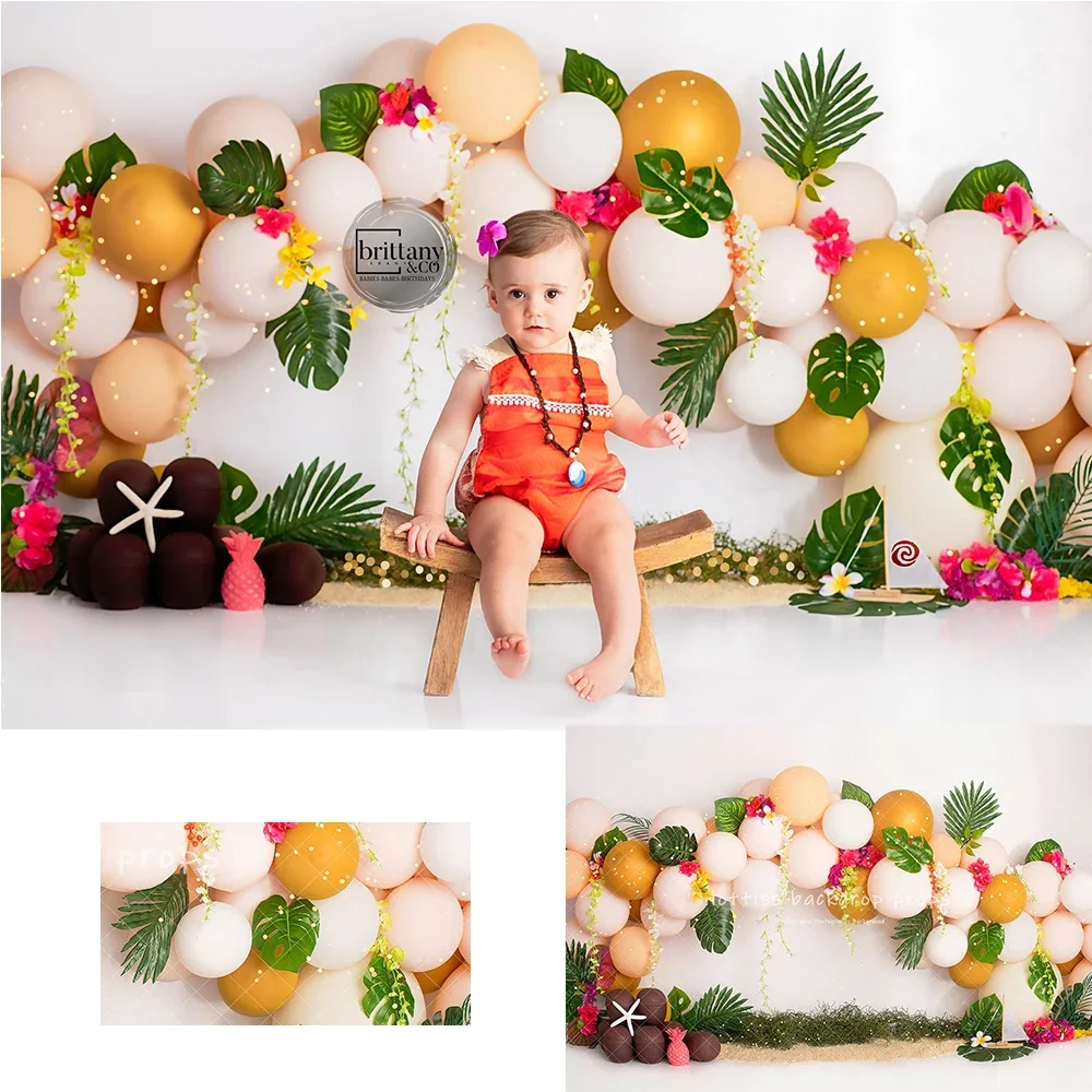 

Летние воздушные шары, арка, Гавайи, фоны для детей, декор для фотосессии, детский торт на день рождения, фотофоны
