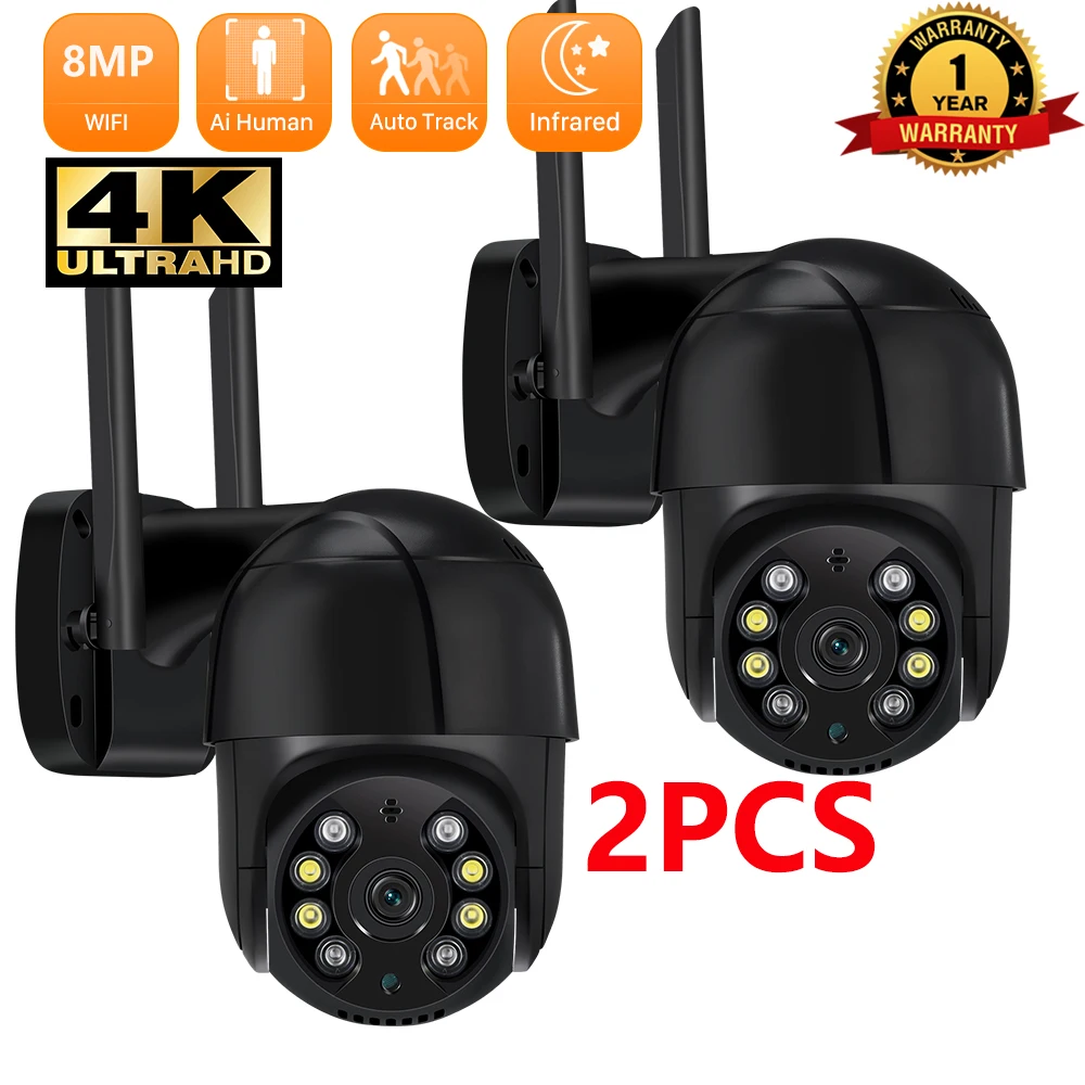 8MP 4K IP Camera 5MP Wireless WIFI Camera Speed Dome Auto Tracking PTZ Camera Smart Home Outdoor Surveillance Monitor ICSEE APP