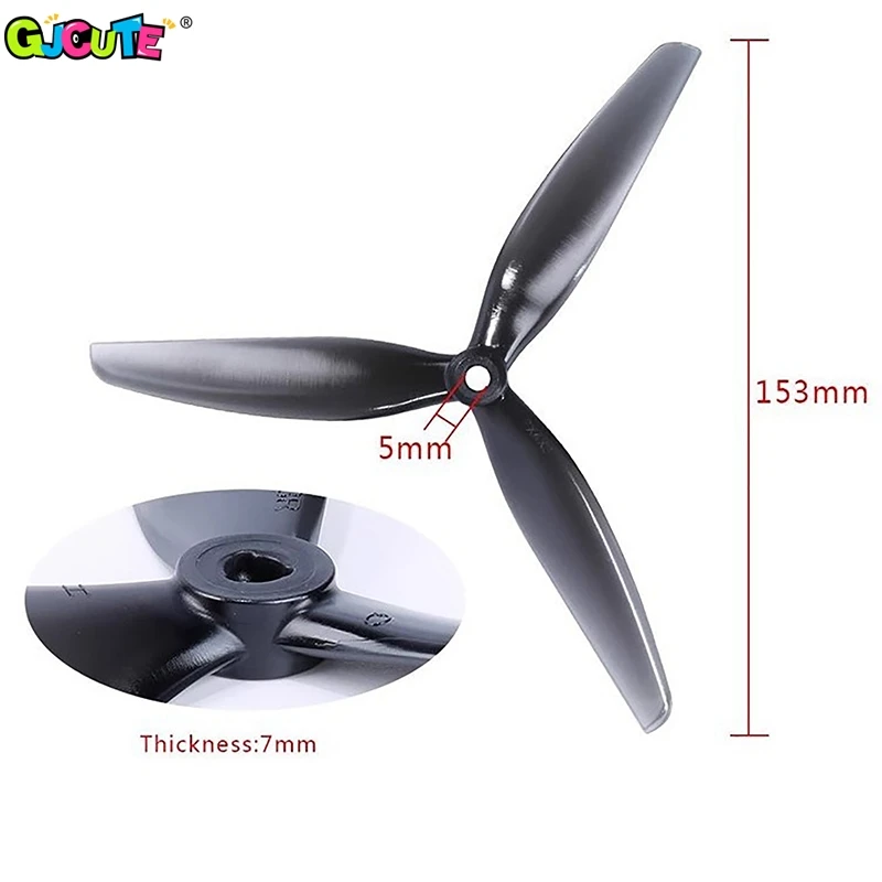 Rcドローン、カーボンプロペラ、mark4、7 "、apex、fpv、7x4x3、7040、7インチ、2cw、2ccw、4個用の3ブレードプロペラブレード