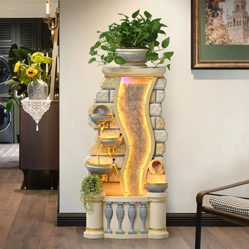 Water Fountain Ornament Recirculating Courtyard Living Room Balcony Entrance Landscape Decoration